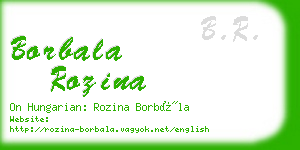 borbala rozina business card